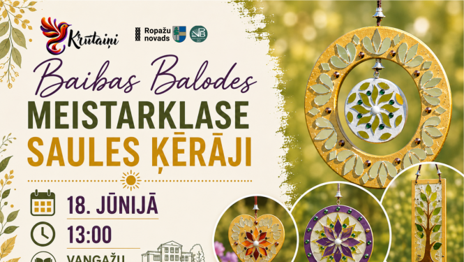 Baibas Balodes meistarklase "Saules ķērāji", afiša