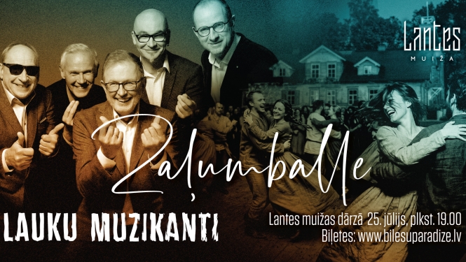 Zaļumballe Lantes muižā, afiša