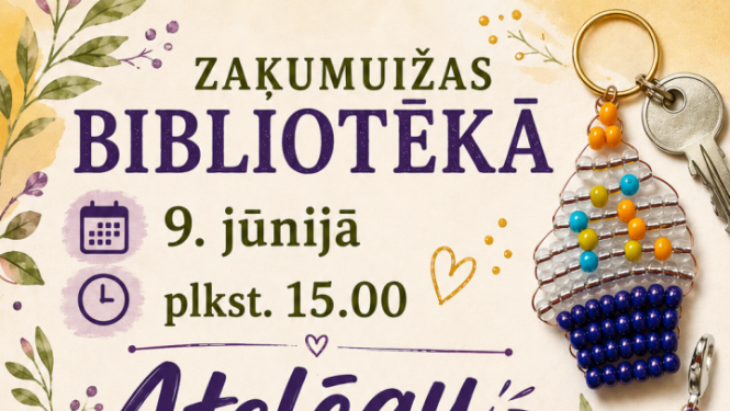 Atslēgu piekariņu meistarklase Zaķumuižā, afiša