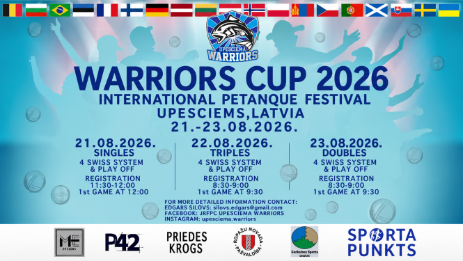 starptautiskais petankas turnīrs "Warriors/Garkalnes kauss", afiša