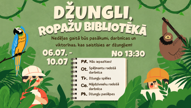 Radošas darbnīcas Ropažu bibliotēkā, afiša
