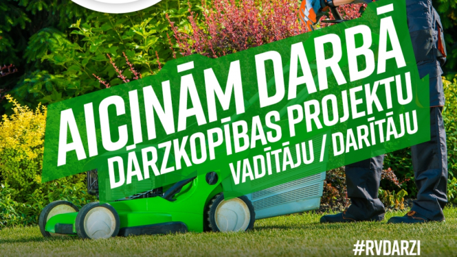 RV dārzi aicina darbā dārznieku - projektu vadītāju