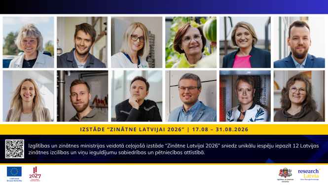 Zinātne Latvijai 2026, izstādes afiša