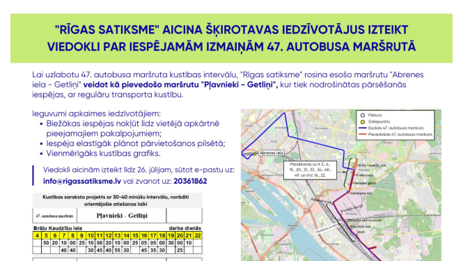 47.autobusa izmaiņas