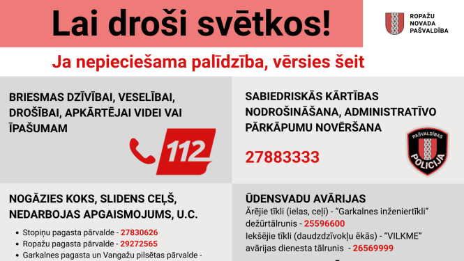 Lai droši svētki!