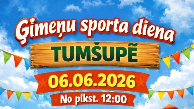 Ģimeņu sporta diena Tumšupē, afiša