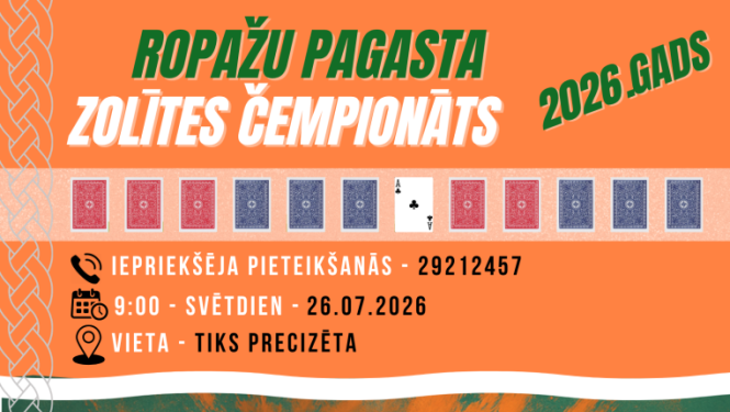 Ropažu pagasta 2026. gada čempionāts zolītes spēlē, 7. posms, AFIŠA