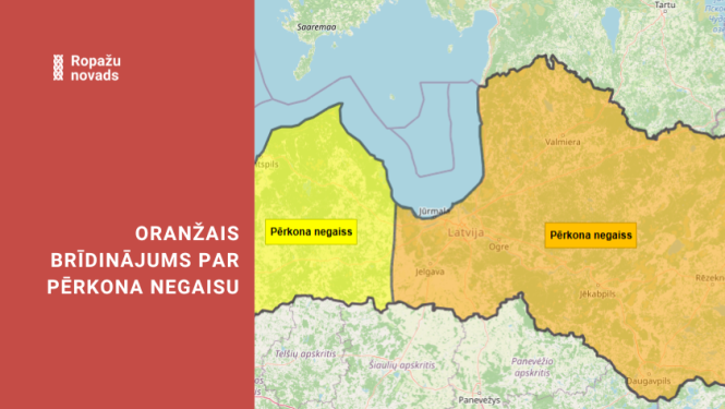 oranžais brīdinājums par negaisu