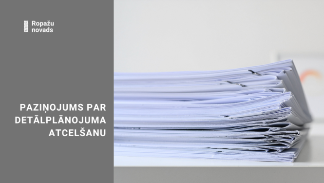 Paziņojums par detālplānojuma “Kalnavotiņi” atcelšanu