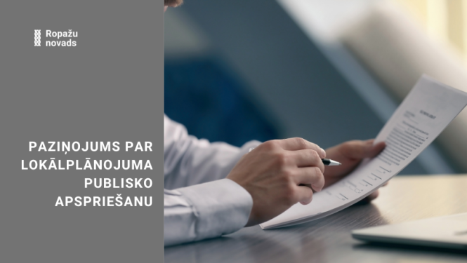 paziņojums par lokālplānojuma publisko apspriešanu