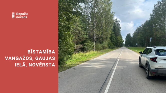 atbrīvots Gaujas ielas ceļš Vangažos