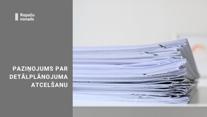 Paziņojums par detālplānojuma atcelšanu