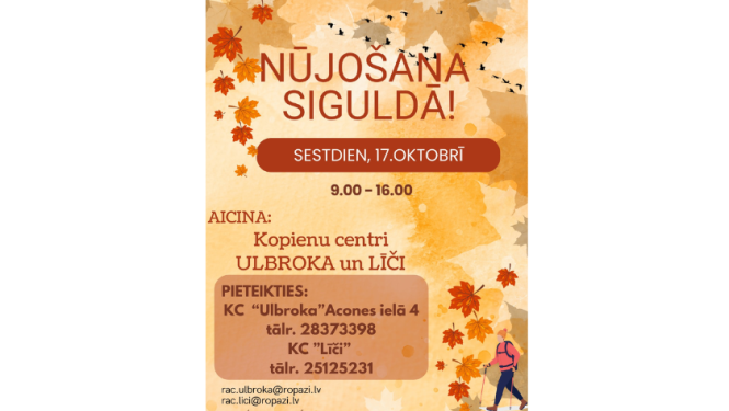 Nūjošanas nodarbība, afiša