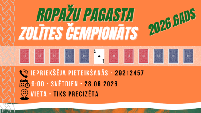 Ropažu pagasta 2026. gada čempionāts zolītes spēlē 6. posms , AFIŠA