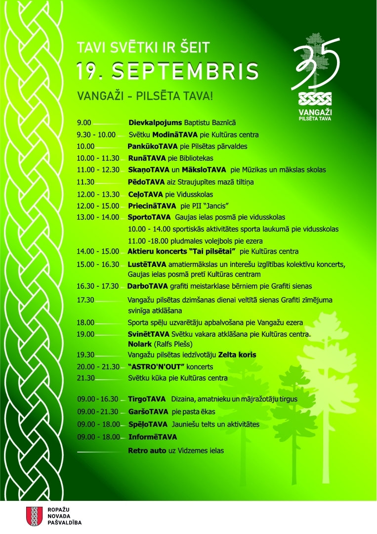 Vangažu pilsētas svētku programma