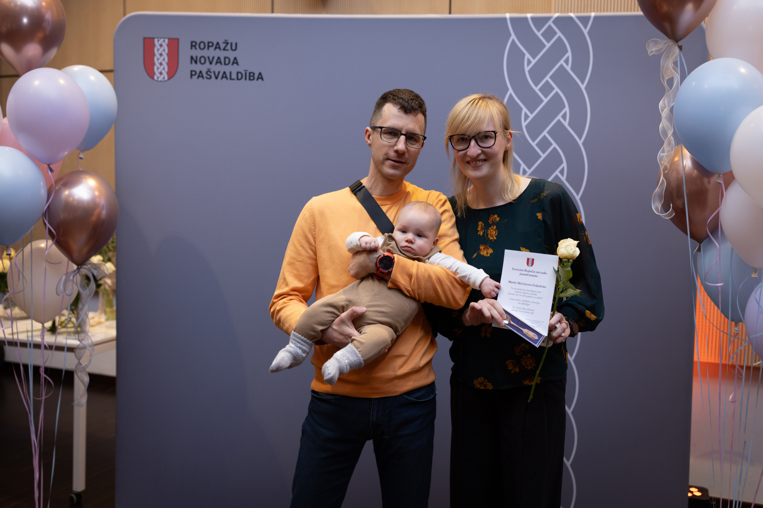 Sudraba karotīšu pasniegšanas pasākums Ropažu novadā deklarētajiem bērniņiem