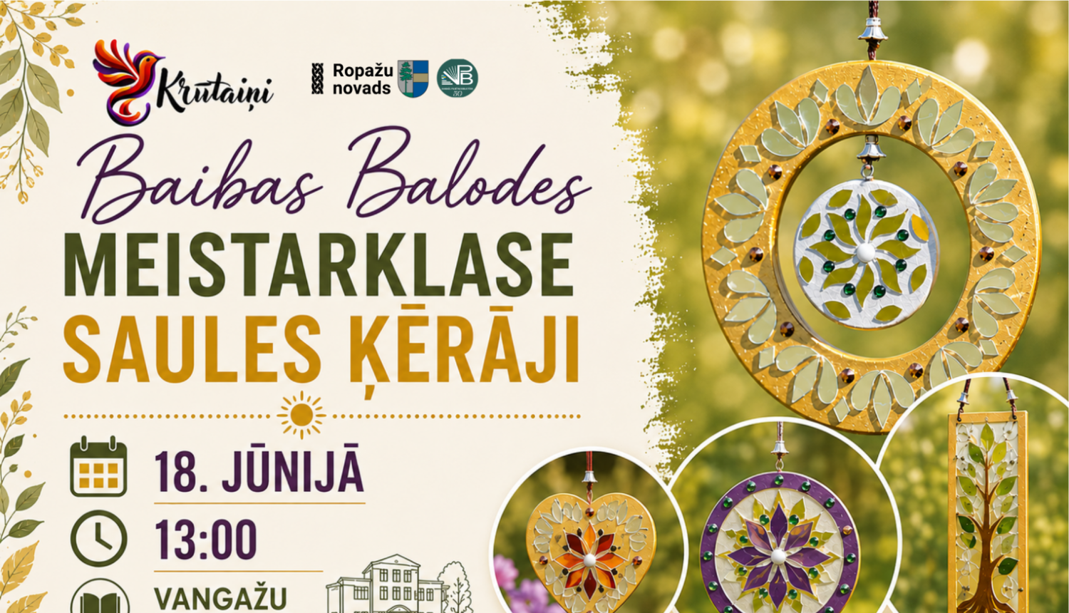 Baibas Balodes meistarklase "Saules ķērāji", afiša