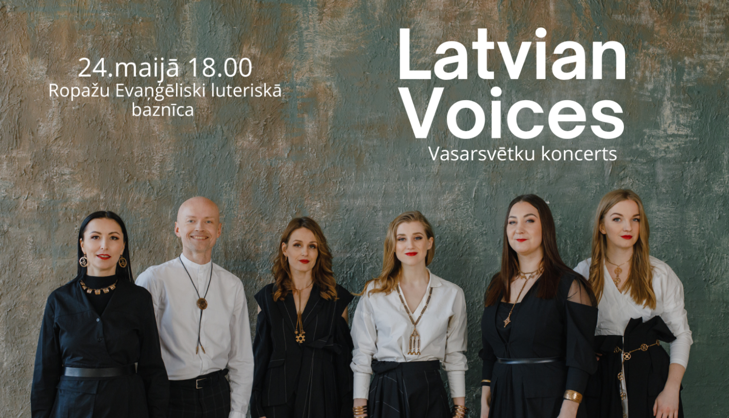 a cappella grupas Latvian Voices koncerts Ropažos, afiša