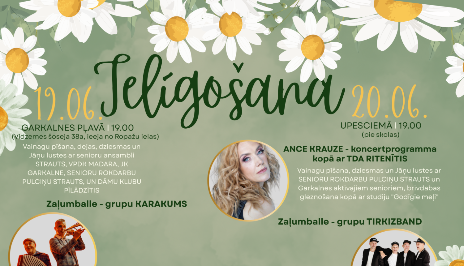 Ielīgošana Garkalnes pagastā, afiša
