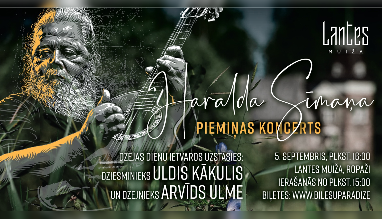 Dzejas dienu koncerts Haralda Sīmaņa piemiņai, afiša
