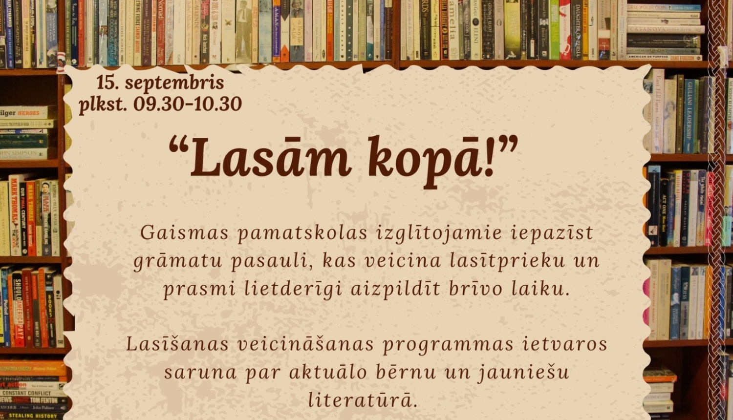 Lasām kopā, afiša