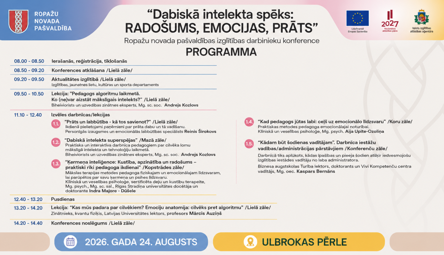 konferences programma, afiša