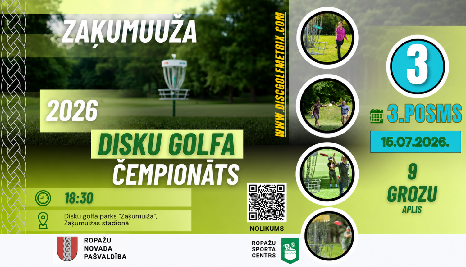 Ropazu pagasta Disku golfa cempionata Zakumuiza 2026.gada 3.posms, AFIŠA