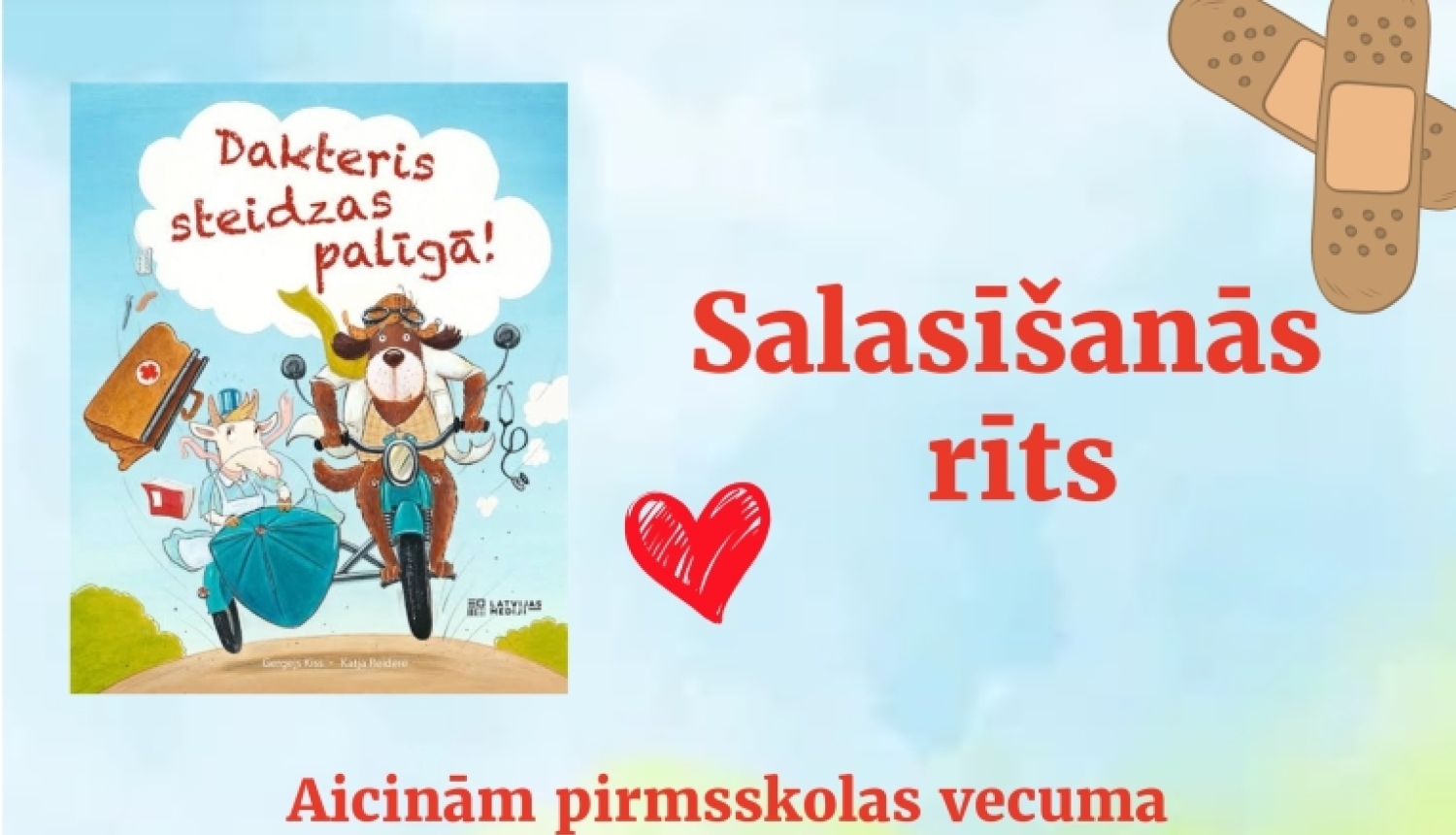 Salasīšanās rīts kopā ar pirmsskolas vecuma bērniem un viņu vecākiem, afiša