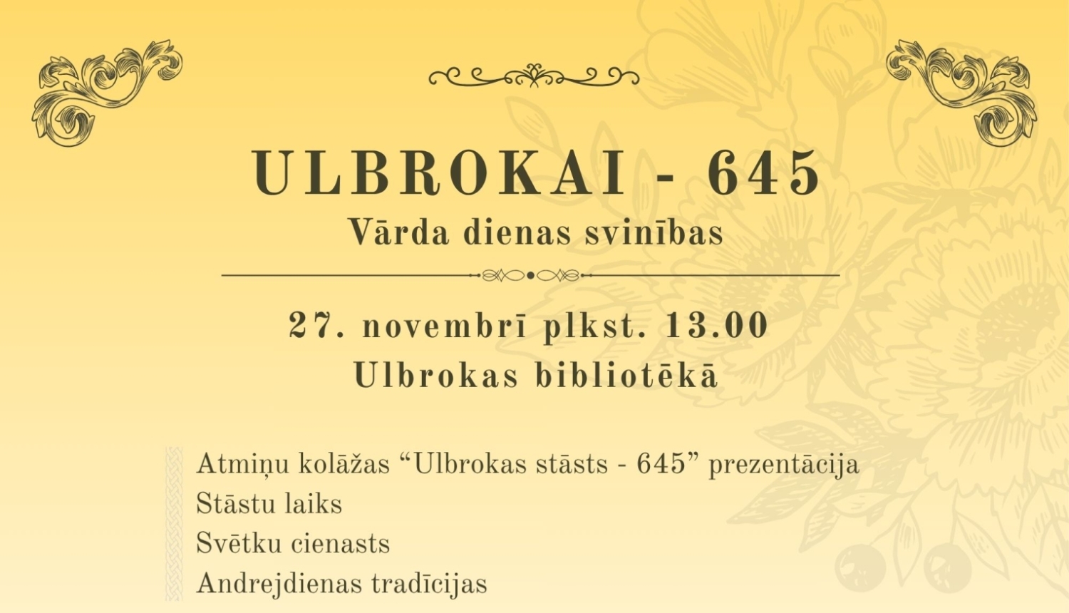 bibliotēkas pasākums, afiša