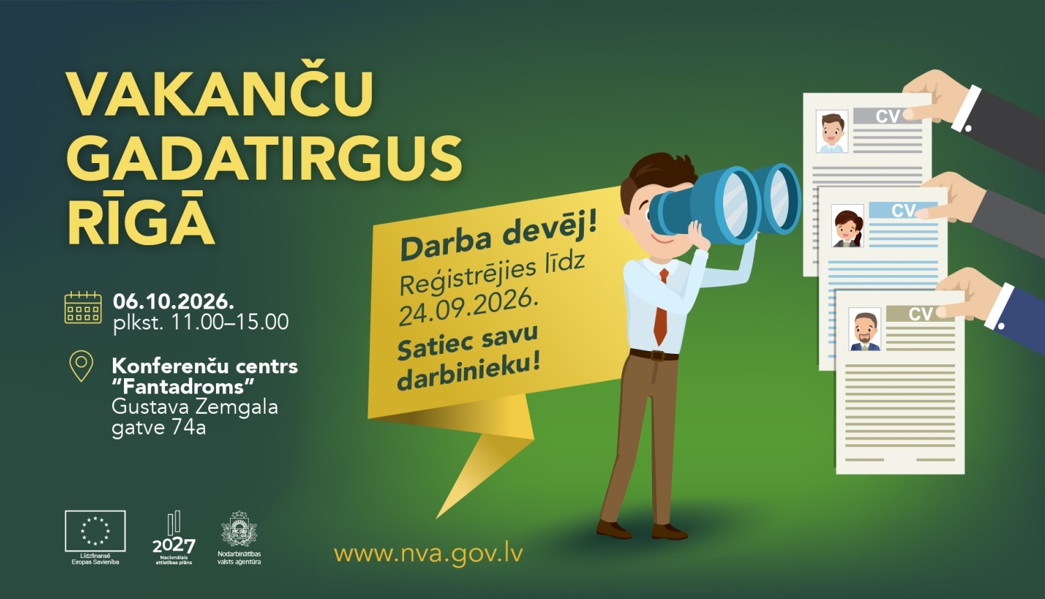 NVA vakanču tirgus, afiša