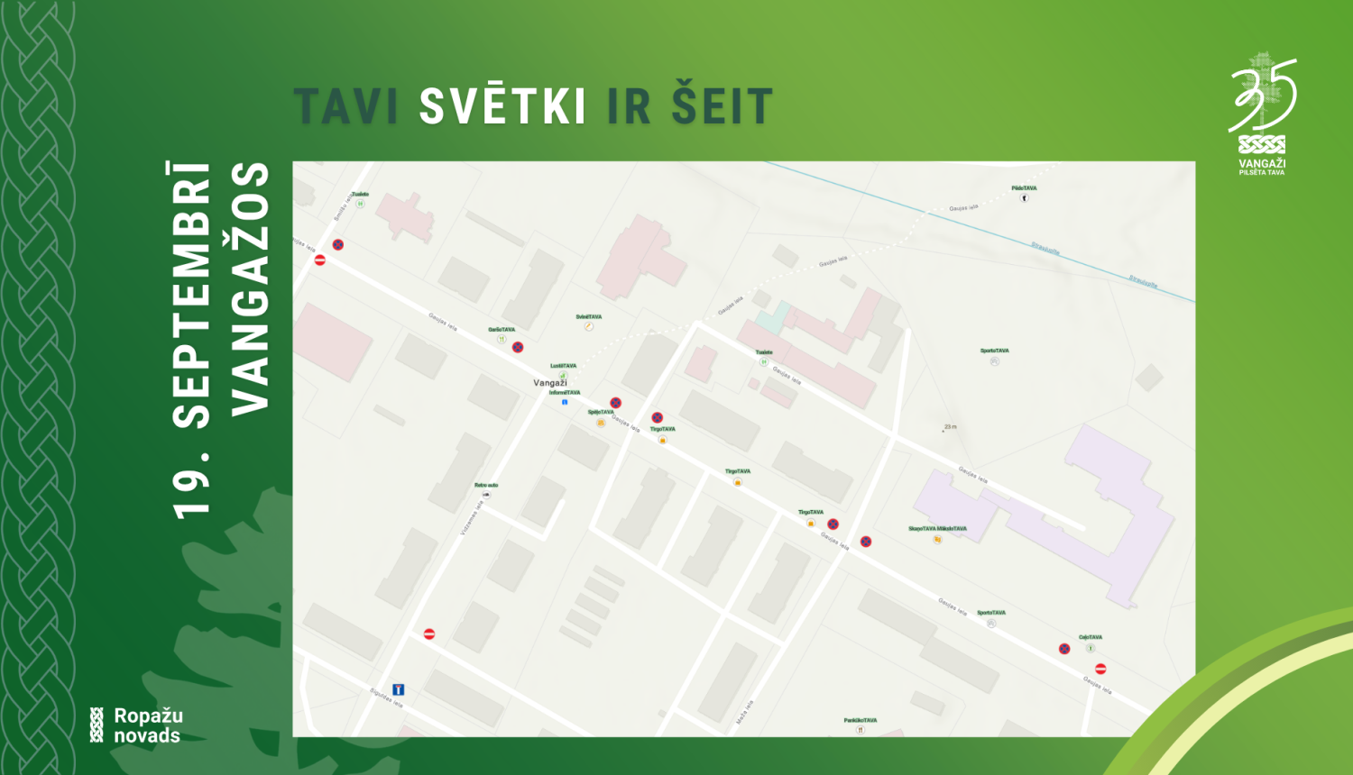 Karte Vangažu svētkiem