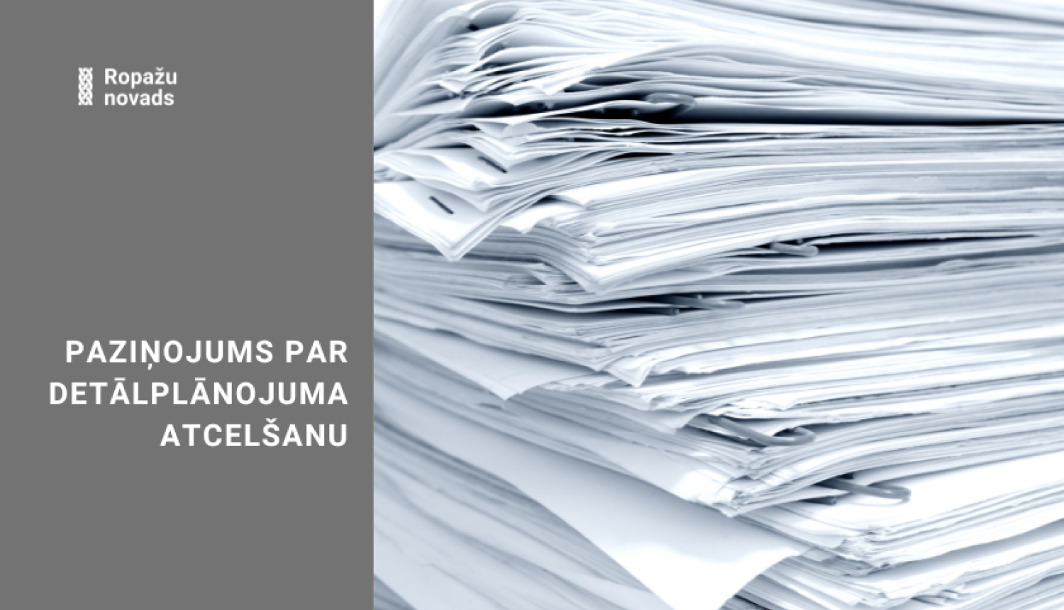 Paziņojums par detālplānojuma atcelšanu