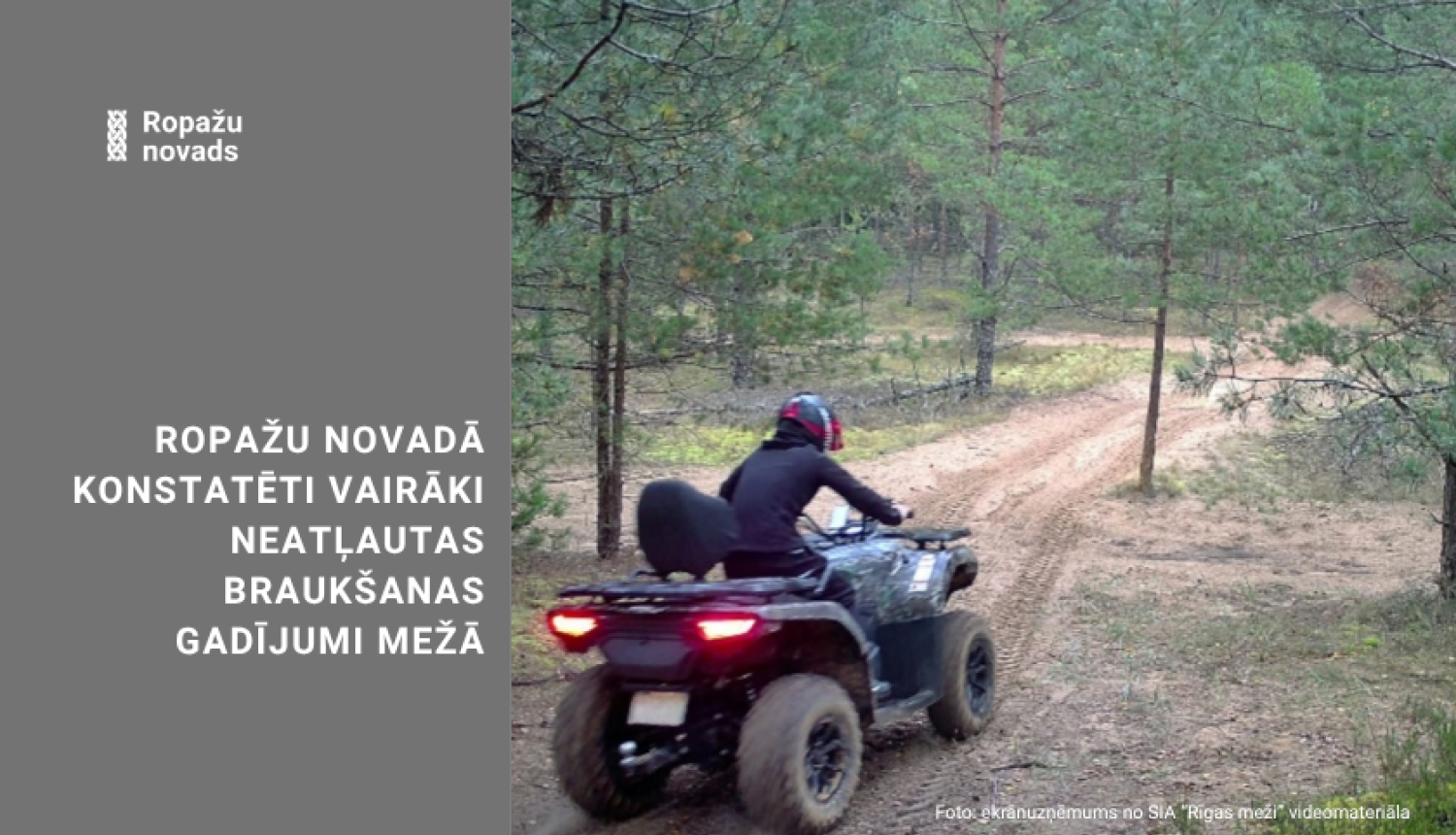 Foto: Ekrānuzņēmums no SIA “Rīgas meži” videomateriāla
