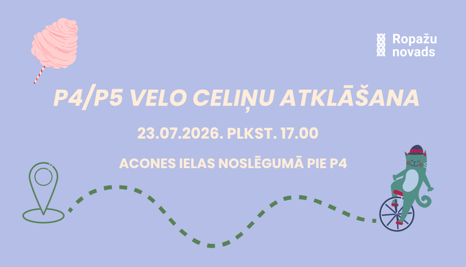 P4 un P5 veloceļiņa atklāšana, afiša