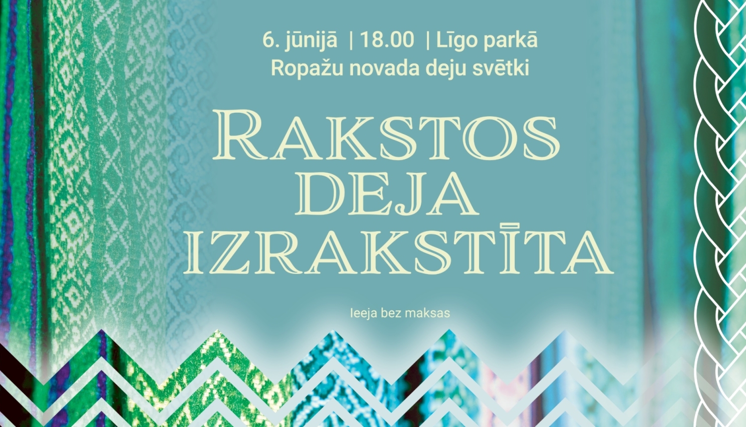 Koncerta "Rakstos deja izrakstīta" afiša