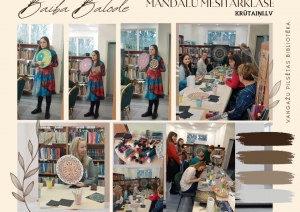 Mandalu meistarklase Vangažu pilsētas bibliotēkā, 07.03.2024.