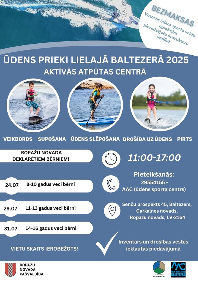 Ūdens prieki Lielajā Baltezerā