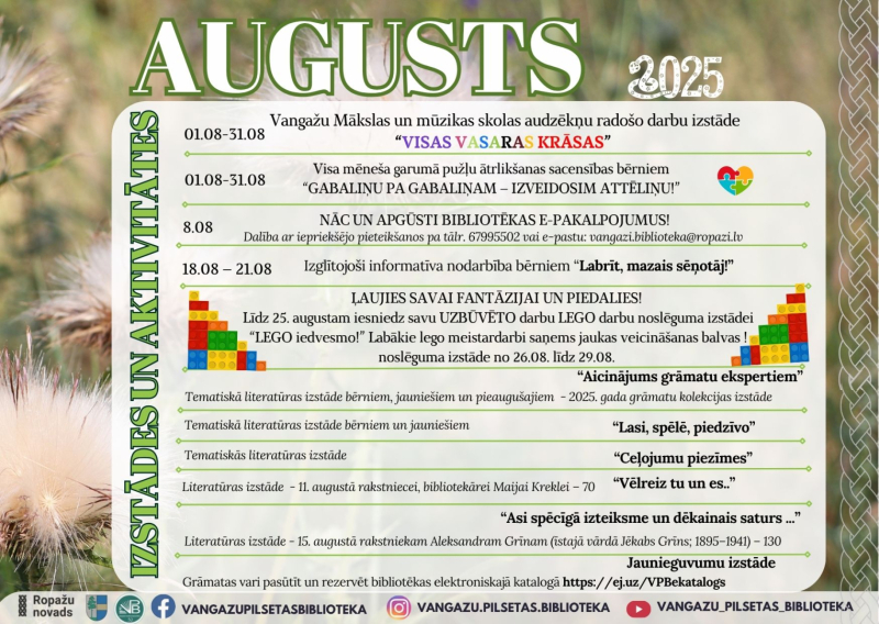 Pasākums Vangaži pilsētas bibliotēkā
