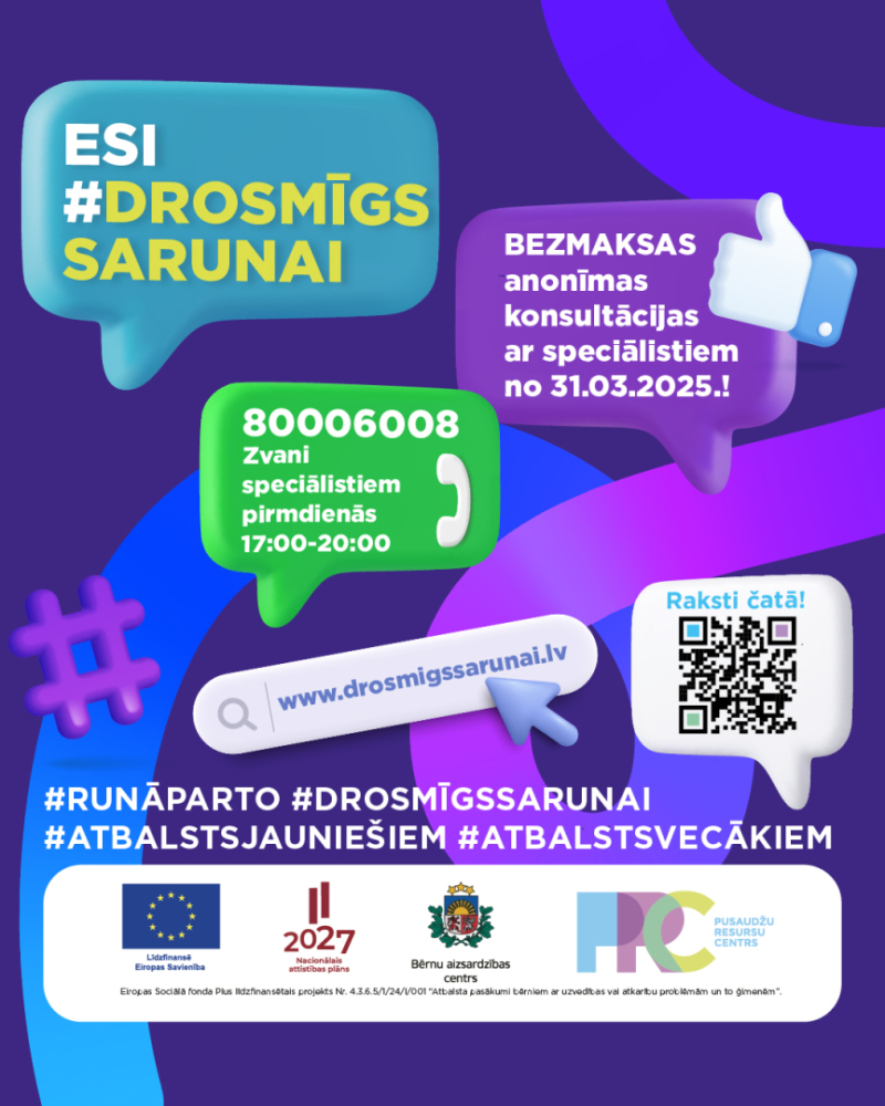 Esi drosmīgs sarunai