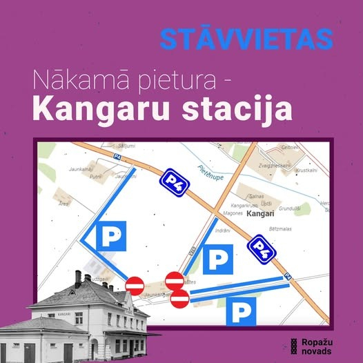 Kangaru stacijas stāvvietas