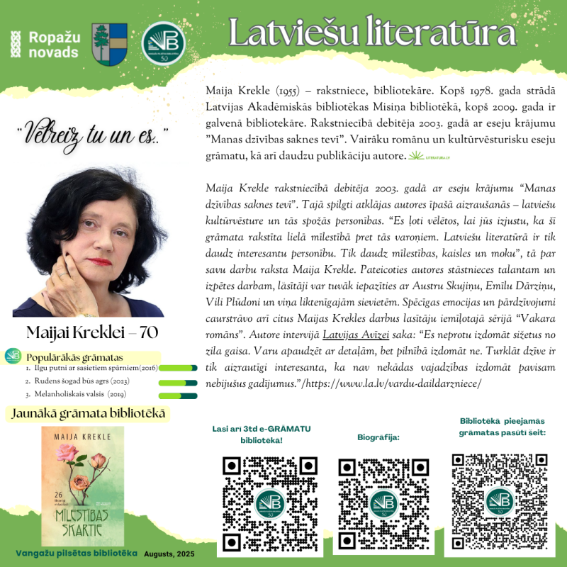 Pasākums Vangaži pilsētas bibliotēkā