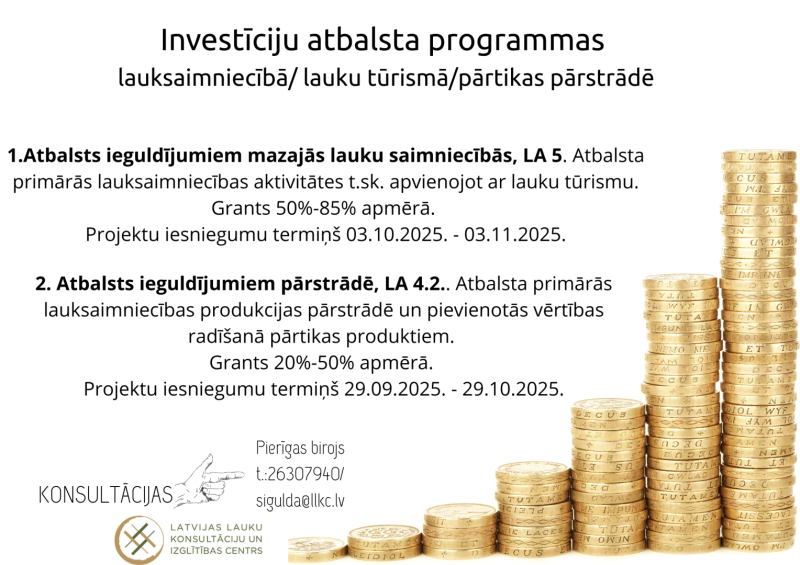 invesstīciju atbalsts