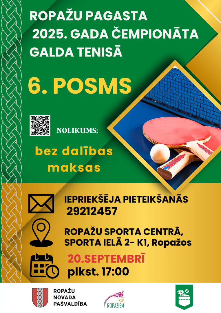 afiša galda tenisam