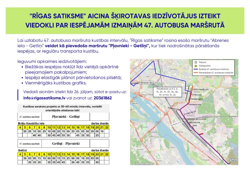 47.autobusa izmaiņas
