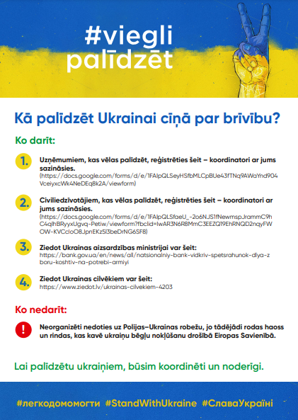 Kā palīdzēt Ukrainai cīņā par brīvību?