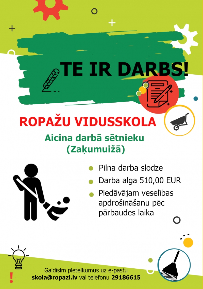 Ropazu vidusskola vakance sētnieks