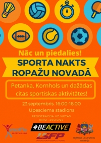 Sporta nakts Ropažu novadā