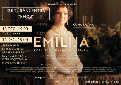 Emīlija. Latvijas preses karaliene. Afiša Berģi