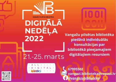 Digitālā nedēļa Vangažu bibliotēka