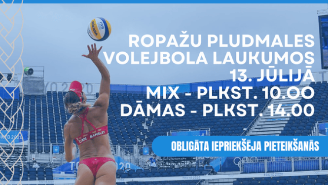 Pludmales volejbols Ropažos